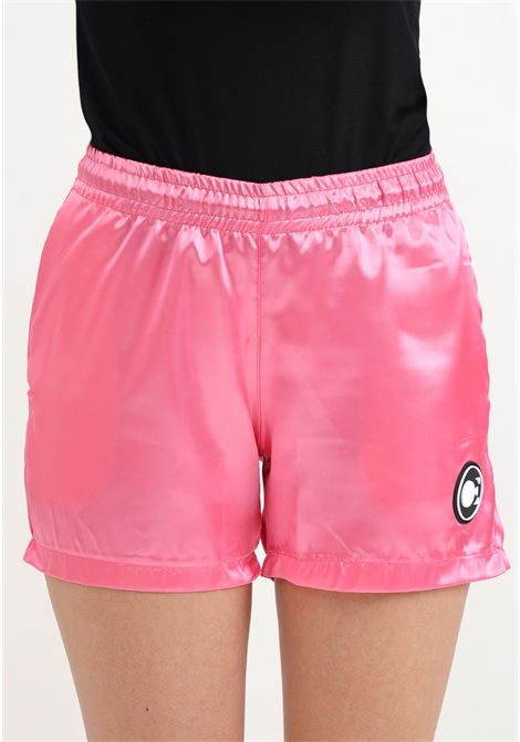 Pink women's sports shorts in satin fabric DIEGO RODRIGUEZ | OE1006ROSA